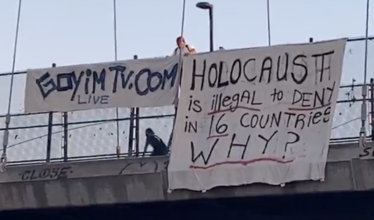 Contre le juif et ses mensonges, la seule arme, c’est l’attaque : La Ligue de Défense des Goyim contre-attaque à Auschwitz !