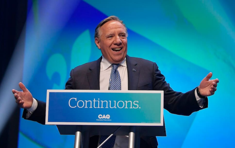 Le shabbat goy Legault réélu à la tête du parti unique québécois, l&rsquo;agenda 2030 avec pour objectif l&rsquo;instauration du gouvernement mondial suit son cours comme prévu au Québec sans opposition aucune