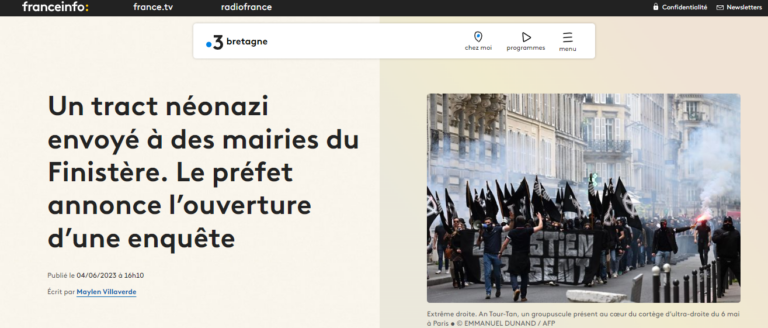Stupéfaction : un tract nationaliste envoyé à 17 mairies bretonnes !!! ⚜