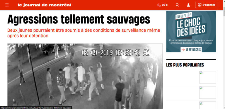 Deux néo-québécois ultra récidivistes originaires d&rsquo;origines antillaises et qui ont sauvagement attaqué et enrichis six personnes en une demi-heure seront tout de même relâchés d&rsquo;ici quelques mois
