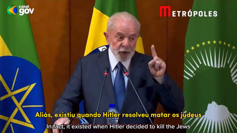 Le président brésilien Lula da Silva refuse de s’excuser après avoir déclaré que  »les juifs sont bien plus sanguinaires qu’Adolf Hitler »