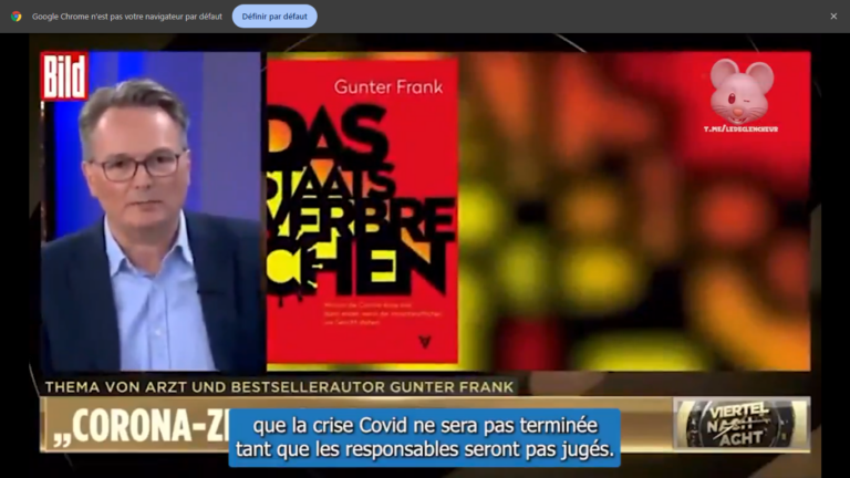 En Allemagne le scandale du covidisme explose :  »Que la crise covid ne soit pas terminée tant que les responsables ne seront pas jugés. »