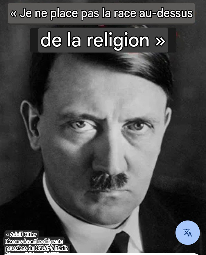 Démystifier la citation d&rsquo;Adolf Hitler « Je ne place pas la race au-dessus de la religion »