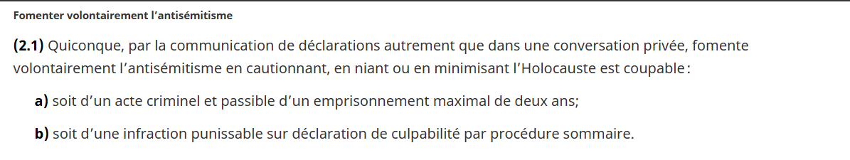 La liberté d’expression et la démocratie bafouées au Québec, Canada, depuis 2022